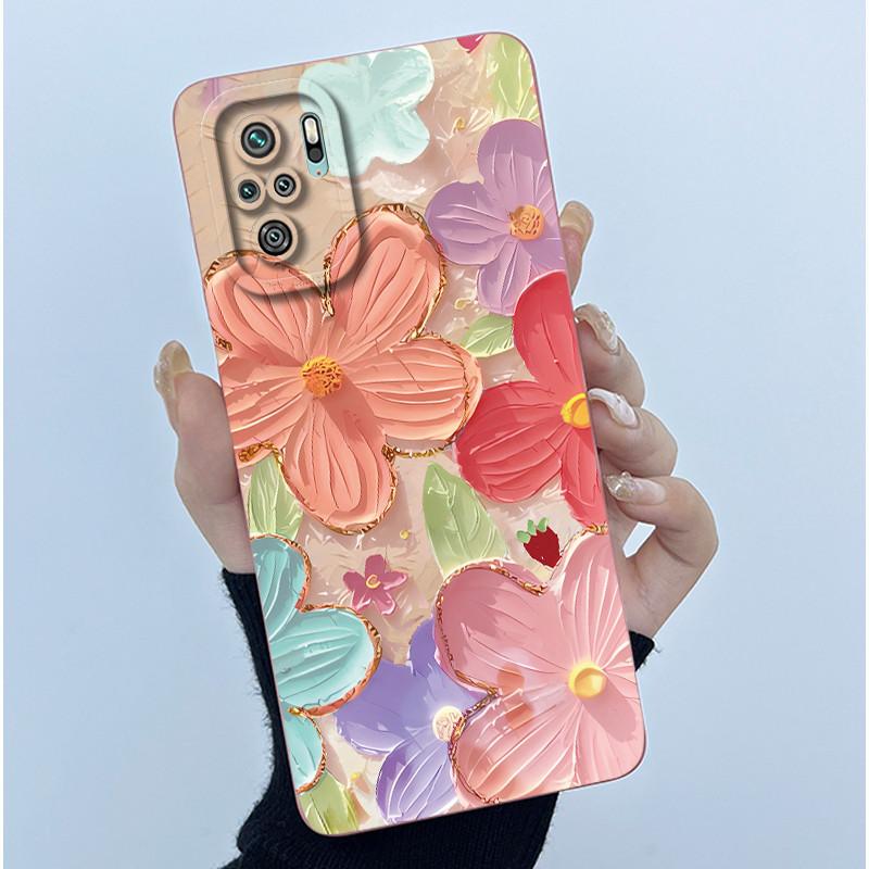 Чехол для телефона Xiaomi Poco M5s Чехол PocoM5s Модный Простой Бабочка Цветочный Мягкий Жидкий Силикон Чехол Для Poco M 5s Fundas