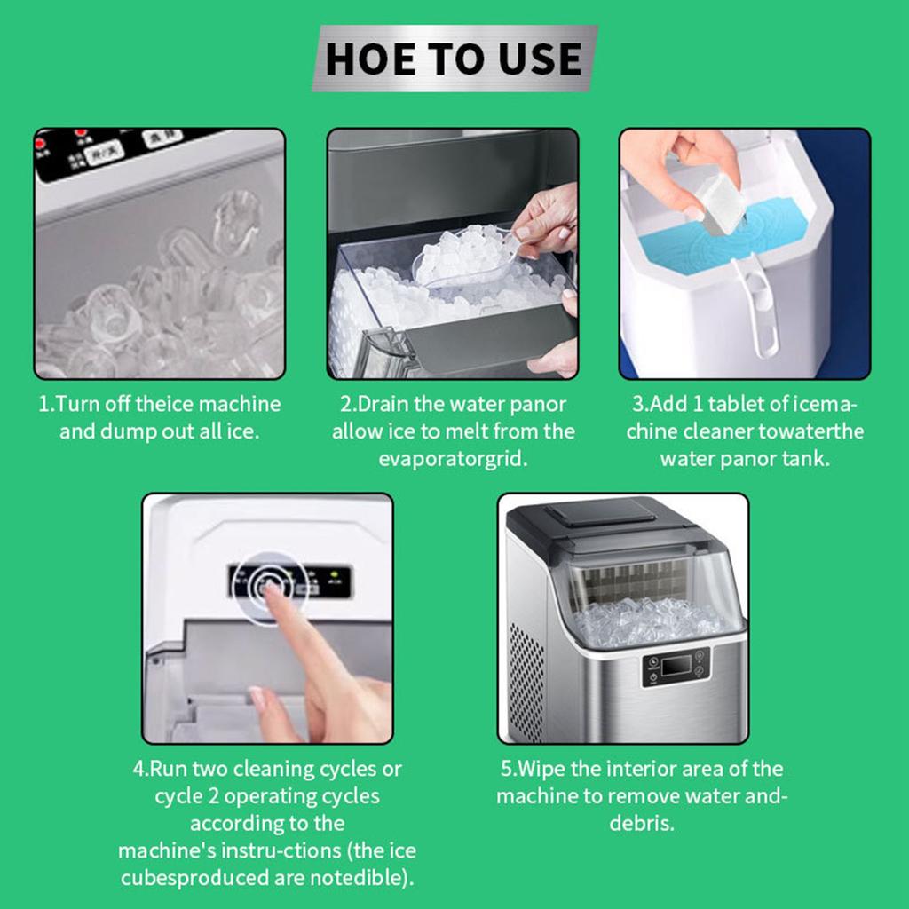 Средство для удаления накипи из льдогенератора - 24 чистящих таблетки, совместимые с Opal, безопасное средство для удаления накипи со столешницы