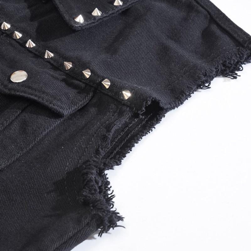 Жилет для мужчин, мужской джинсовый жилет без рукавов, байкерская куртка, рубашка, жилет, потертый джинсовый топ, жилет в стиле панк-рок