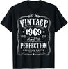 Vintage Made In 1969 T-Shirt Custom Printed Graphic T Shirts Short Sleeve  Casual Streetwear Summer Tops