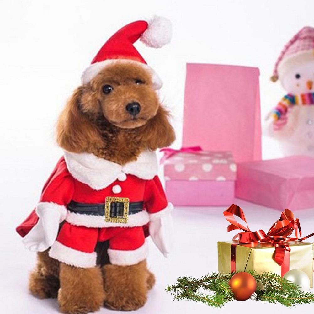 Pet Cotton Christmas Clothes Comfortable Costume with Hat for Dog Cat