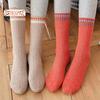 1 пара женских осенне-зимних носков, однотонные, средней длины, толстые, теплые, без запаха, эластичные, противоскользящие, полосатые женские носки до середины икры, впитывающие пот