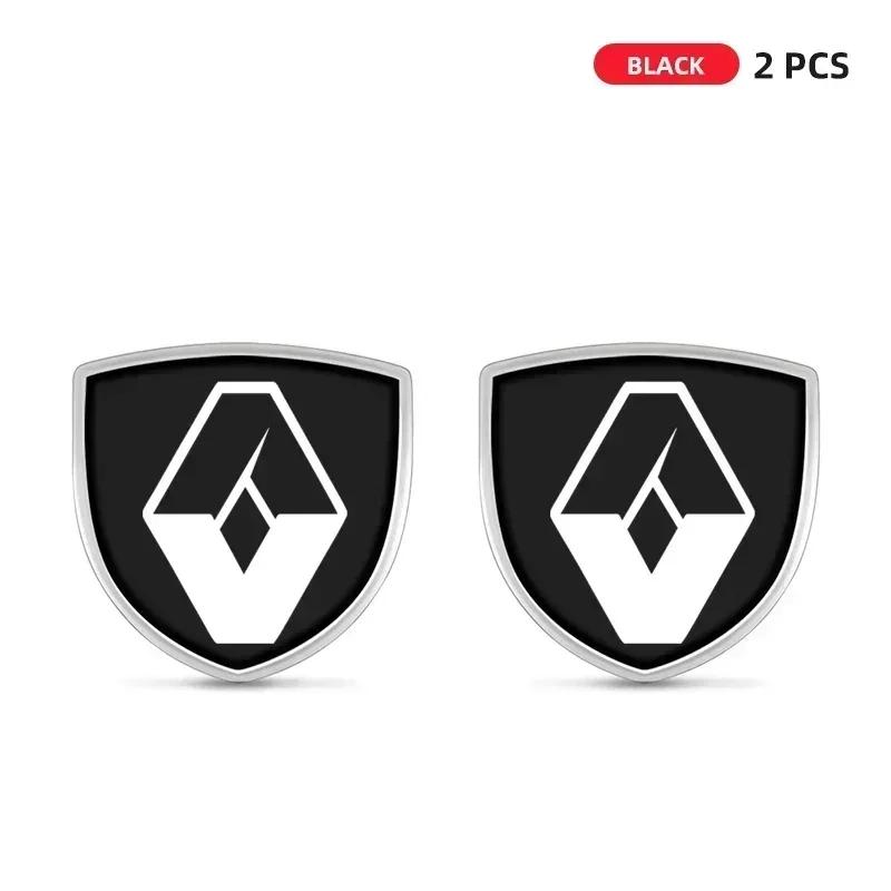 3D Metal Car Body Fender Emblem Shield Stickers Decor Auto Accessories For Renault Clio 4 Megane 3 2 Captur Trafic Logan RS T111