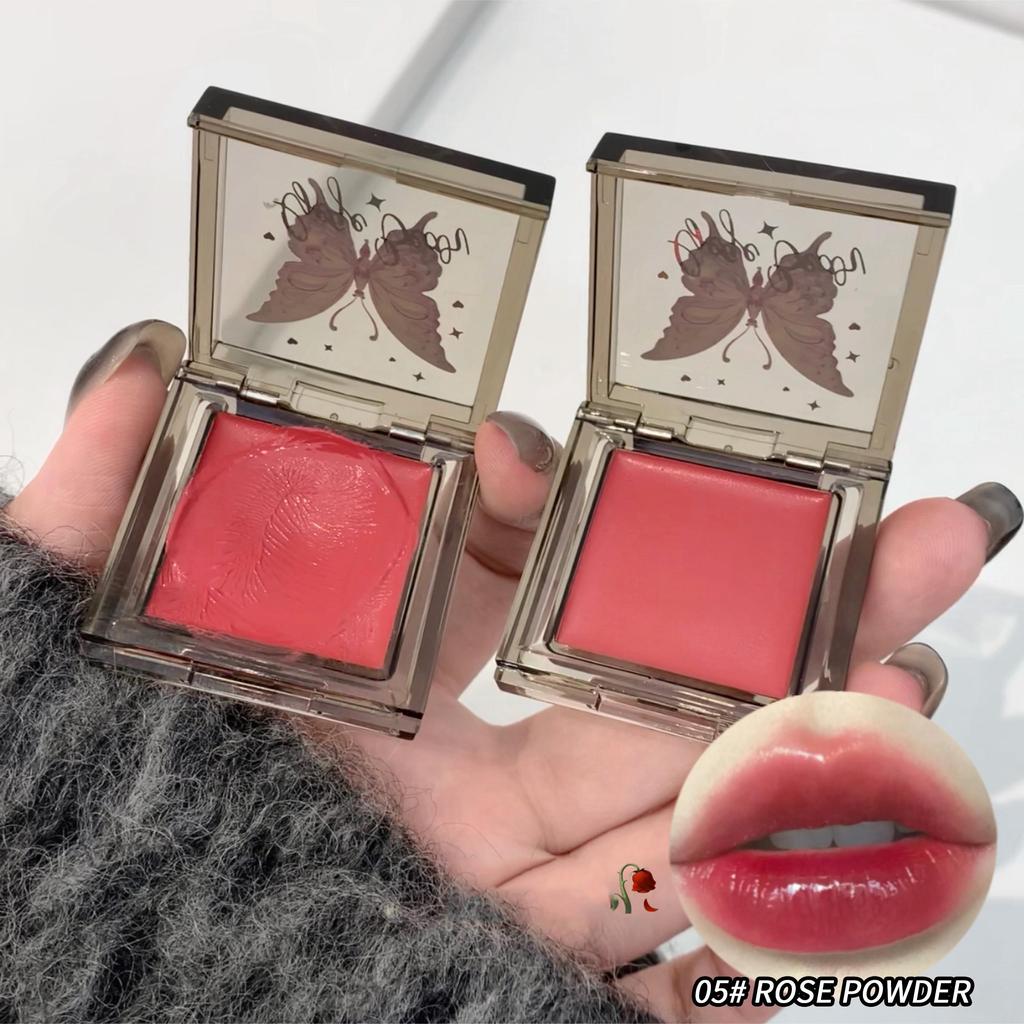 GEGE BEAR Butterfly Blush Cream Silky Texture Long-lasting And Natural New Multi-purpose Eyeshadow And Lipstick