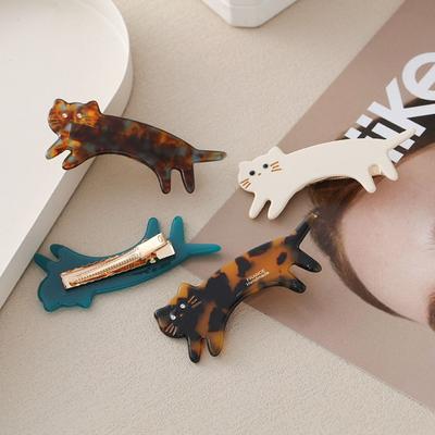 Kitten Animals Hairpin Small Cute Side Clip Cute Cat Shaped Hair Clip  Female