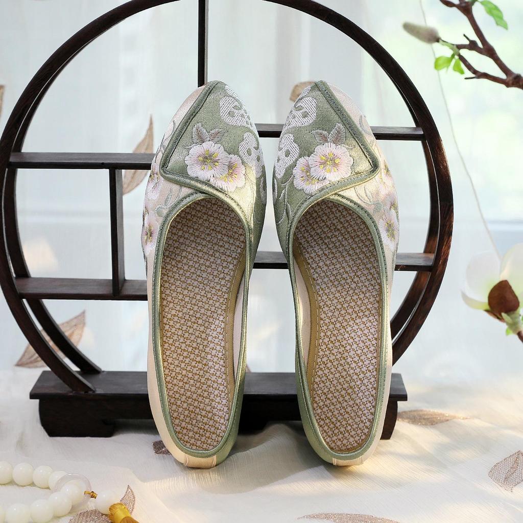 [Flower Art] Женские туфли-чонсам весна/лето 2024 года — элегантные, удобные, в национальном стиле