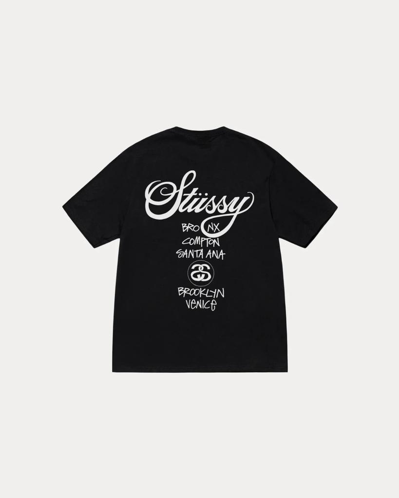 Футболка Stussy World Tour Черная 25SS 3903962