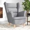VidaXL Light Grey Armchair 74x84x100 Cm Fabric, Recliner, Living Room Armchair, Bedroom Chair 4016895