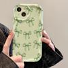 Чехол для телефона с акварельным узором "Зеленый бант" для Samsung Galaxy S26 S25 S24 S23 S22 Ultra Plus FE A16 A17 A37 A36 A57 A56 A55