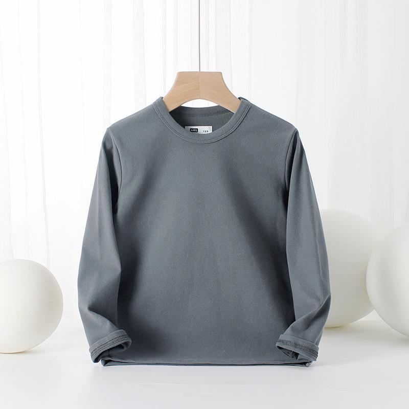 Kids' Spring & Autumn Korean-Style Cotton Long-Sleeve T-Shirts