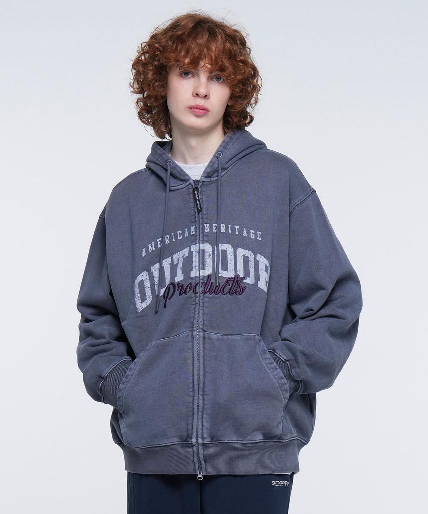 Толстовка на молнии с логотипом-надписью Outdoor Products (синий)