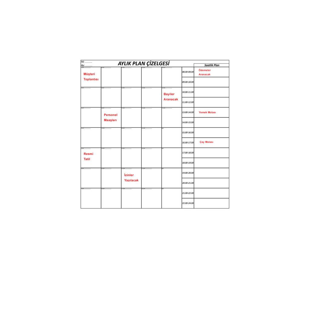 Monthly Planner Smart Paper Board Calendar Writing Board Pen Gift 100x100 Cm