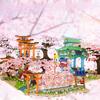 Sakura Street View Blocks City Cherry Blossom Japanese Sakura Tree Diy Model Building Children Toys
