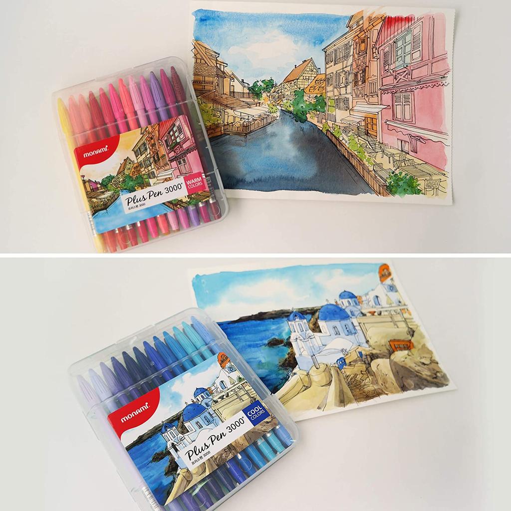 Monami 3000 PLUSPEN Color Pen, Set of 48, Assorted