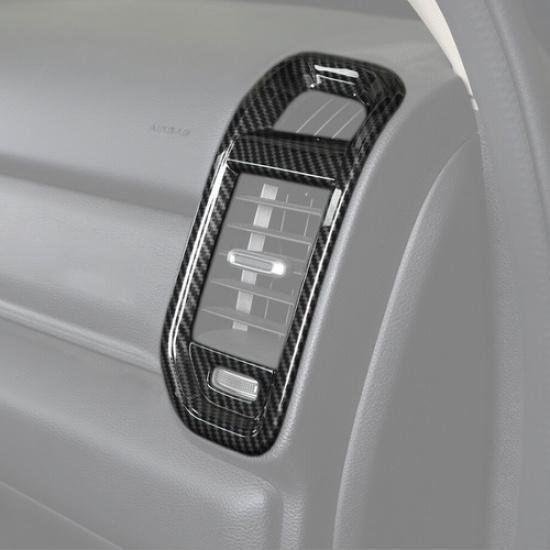 For Dodge Ram 1500 -2025 Carbon Fiber Front Side Air Vent Outlet Cover Trim