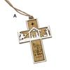Yousheng Christian Nativity Ornaments Wooden Christmas Tree Religious Decorations Faithful Bible Verse Ornaments Christian Gifts