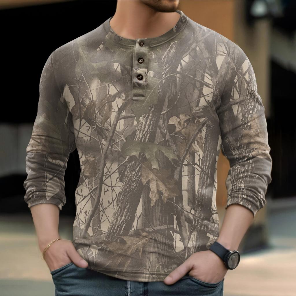 Мужская уличная винтажная модная спортивная футболка с v-образным вырезом и длинным рукавом