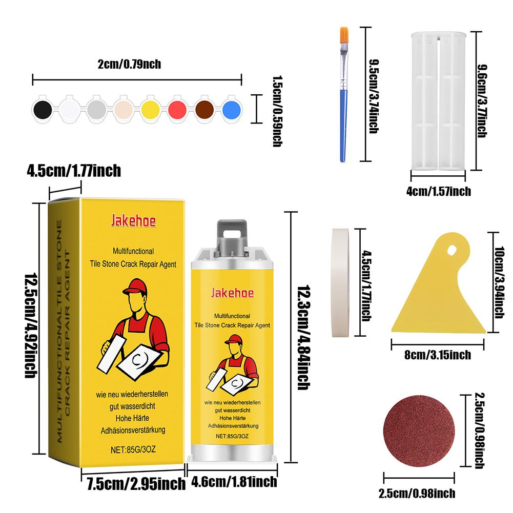 Многофункциональный набор для ремонта трещин в плитке, мощный водонепроницаемый клей для заполнения щелей в плитке для туалета
