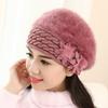 Slouchy Baggy Winter Warm Soft Crochet Female Hat Ladies Fashion Flower Hats Women Cotton Cap