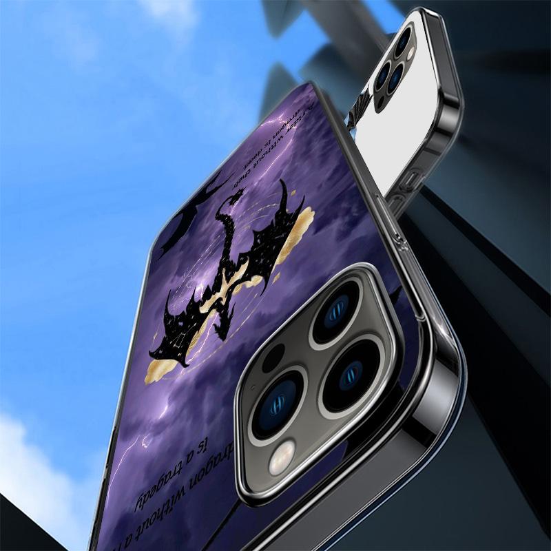 F-Fourth W-Wing Dragon Phone Case For iPhone 17 Air 16 15 Pro Max 14 Plus 13 Mini 12 11 Cover 7 8 SE Silicone Shell Print Fundas