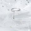 1Pcs Rings Adjustable Rings Temperament Jewelry Pearl Tassel Cycle Chain Pearl Ring Pendant