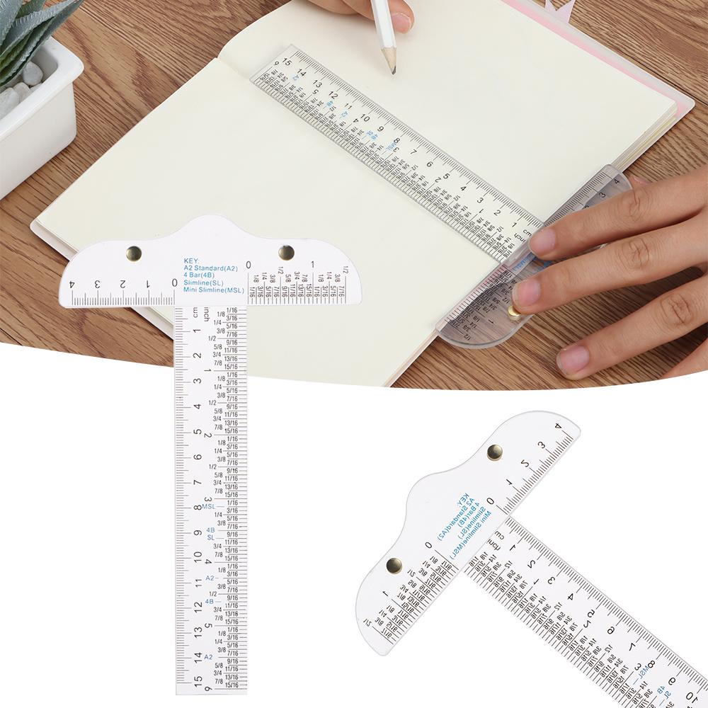 Легкий справочник во время работы Ручной инструмент Т-образная линейка 6" Градуированная Т-образная линейка Дюймовая Метрическая Т-образная линейка