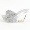 Женские трендовые женские туфли на танкетке 11 см, высокие каблуки для ночного клуба, прозрачная кристаллическая подошва с кристаллами LFD-1101-64