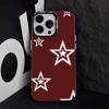 Минималистичная Красная Звезда Чехол Для Телефона Для iPhone 17,16,15,14,13,12,11 Plus,Pro Max,XS,Красочный Серебристый Черный Чехол