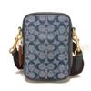 Used 9726 Stanton Crossbody Bag C8235 7921, Excellent Condition, Denim and Pebble Leather, All-Over Print Signature