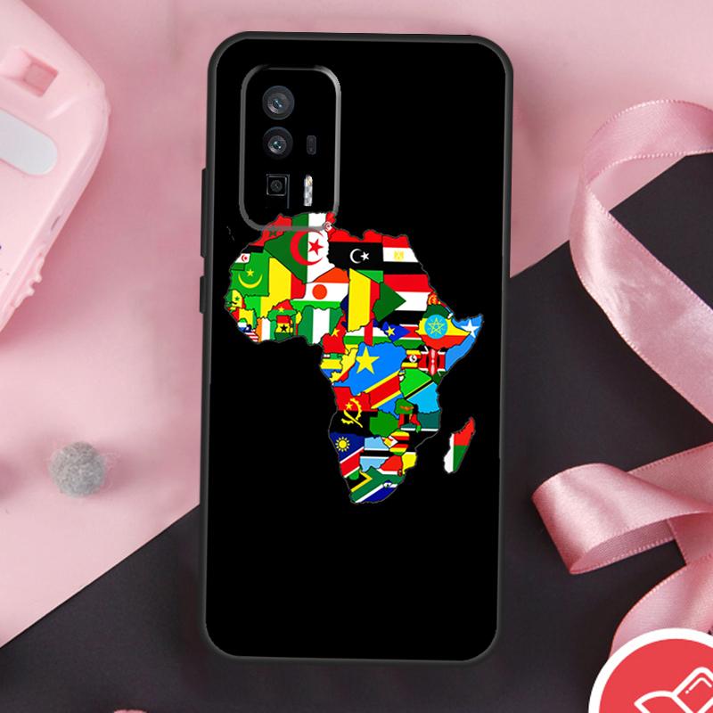 Africa Map Geography Case For Xiaomi 15 Ultra Mi 13 14 11T 12T 13T 14T Pro POCO F7 F5 F6 X3 X5 X6 X7 Pro Cover