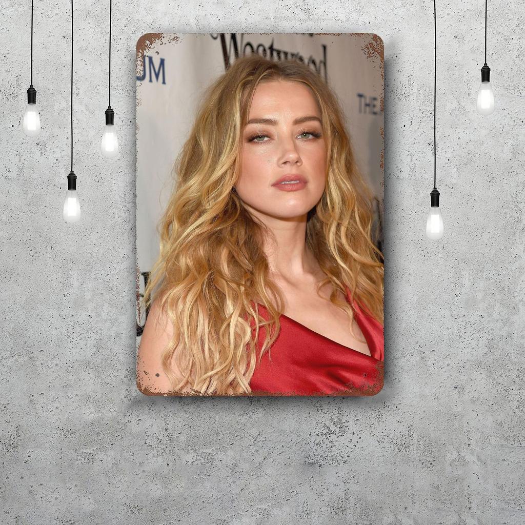 Amber heard Metal Signs wall decor Vintage Tin Signs Captain Metal Poster Decor for Bar Pub Club Wall Decoration