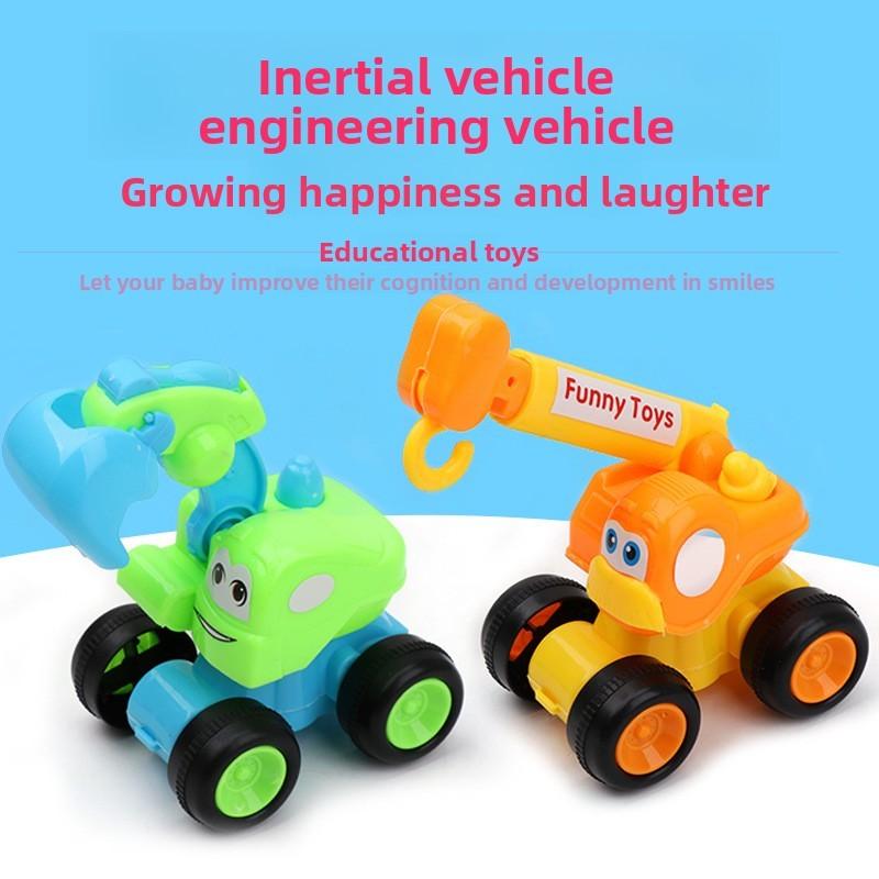 Engineering Vehicle Toy Set With Sliding Function For Boys And Girls
