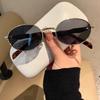 Retro Metal Full Frame Sunglasses Unisex Spring Hinge Fashion UV400 Eyewear