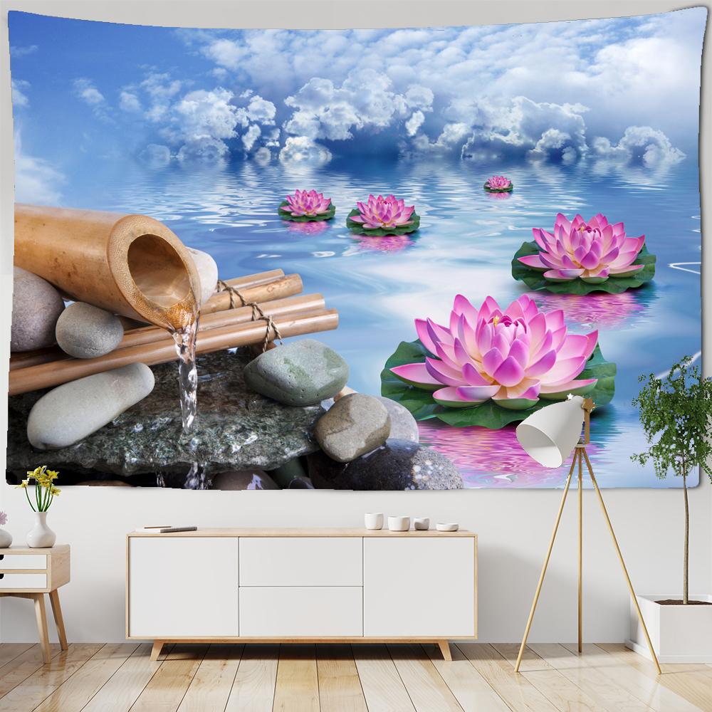 Peony Flower Tapestry Kawaii Wall Decor Home Bedroom Background Art Room Decor Carpet Living Room Tapestry
