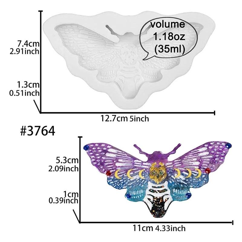Брелок «Мотылек» из эпоксидной смолы, ожерелье, кулон, силиконовая форма для рукоделия, инструмент для литья ювелирных изделий