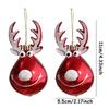 2pcs Cute Elk Christmas Ball Xmas Tree Hanger Ornaments Plastic Pendants New Year Hanging Decoration For Home Party Supply