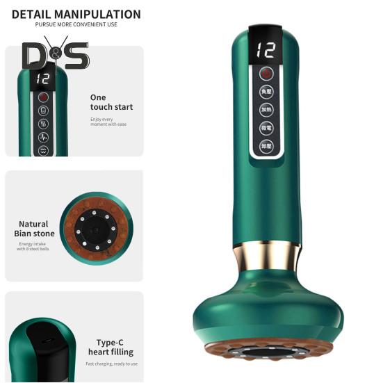 Массажер от целлюлита с 12 регулируемыми режимами всасывания, легкий портативный перезаряжаемый беспроводной прибор для глубокого массажа тканей