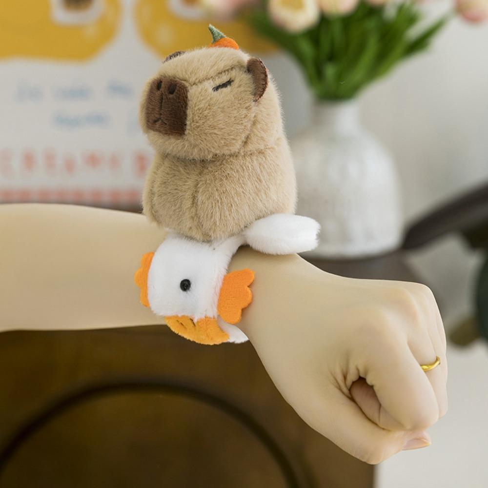 Crocodile Capybara Slap Snap Doll Toy Turtle Animal Plush Slap Bracelet  Home Decor