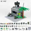Construction DIY Scene Accessories Military Moc Series Small Military Fortresses Building Blocks Bricks Toys Gifts