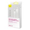 Baseus Explorer Series 2M USB to Lightning Cable, Fast Charging 2.4A, White (Model CATS010102)
