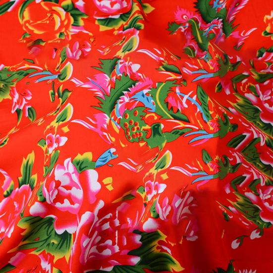 Ткань с цветочным принтом, северо-восточная традиционная лоскутная ткань с цветочным принтом, разноцветная хлопковая ткань для шитья, поделки своими руками