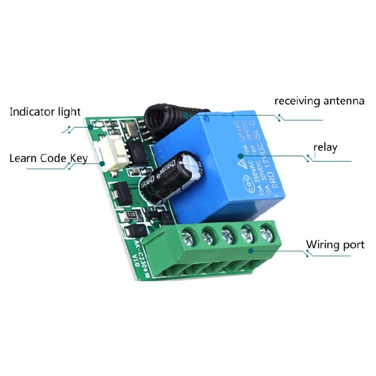 Беспроводной пульт дистанционного управления передатчик и приемник DC12V 433 МГц частота поддержка нескольких режимов работы для гаражных ворот