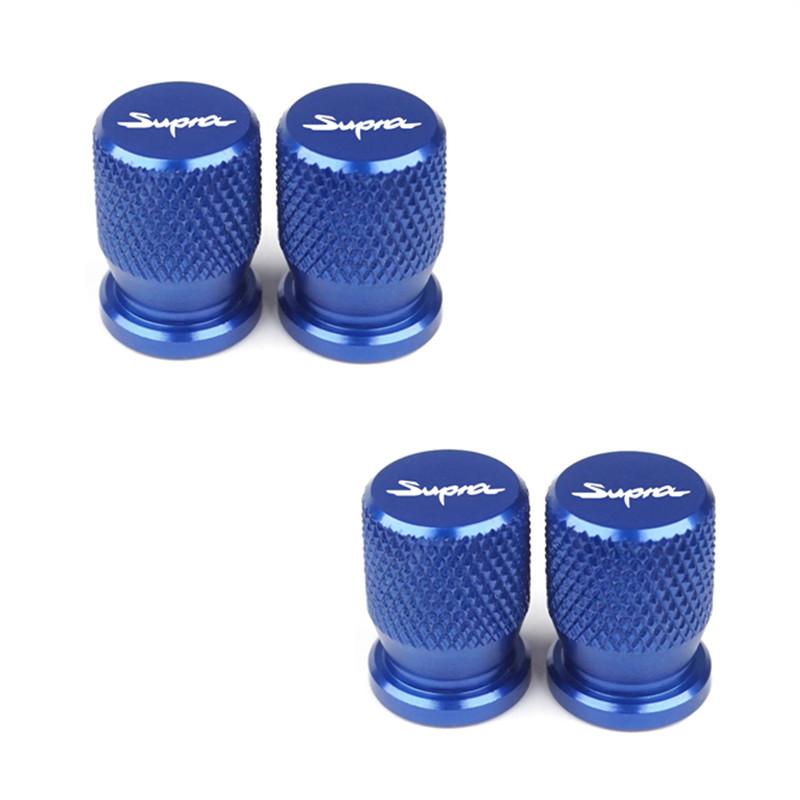 WNIS1 4pcs Car Wheel Tire Valve Caps for Toyota Supra mk3 mk4 accessories Aluminum Airtight Covers Badge Emblem