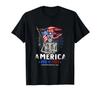 USA Skull Flag America 4th of July Independence Day T-Shirt 100% Cotton