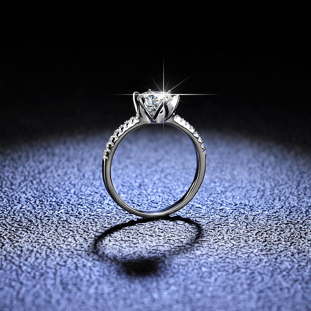 Кольцо из стерлингового серебра 925 пробы с муассанитом, кленовый лист, шесть когтей, женское кольцо, модное классическое обручальное кольцо, обручальное кольцо, подарок для подруги