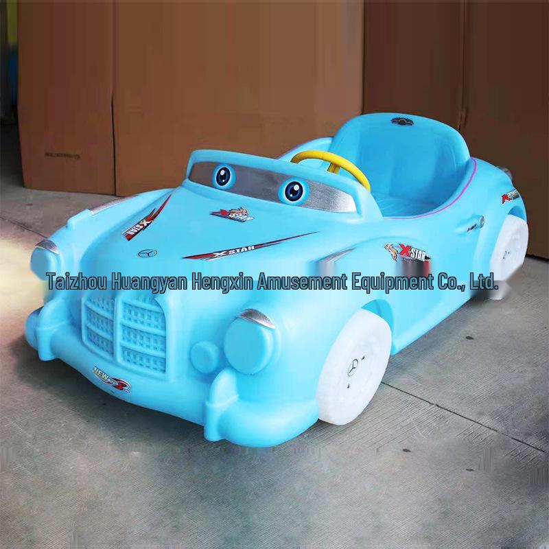 Children's & Adults' Luminous Electric Scooter with Seat - Outdoor Double Bumper Amusement Vehicle
