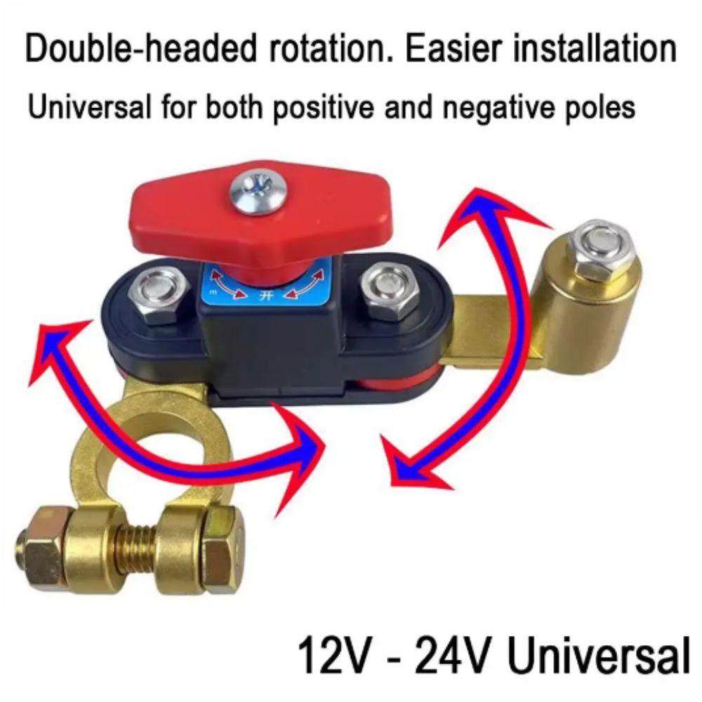 Double-Sided Rotation Battery Disconnect Switch Anti-Power Off Battery Isolator Car Battery