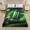 Фланелевое одеяло с принтом Monster Energy, уютное, теплое, плюшевое покрывало для кровати, дивана, диванчика, для домашнего использования в помещении
