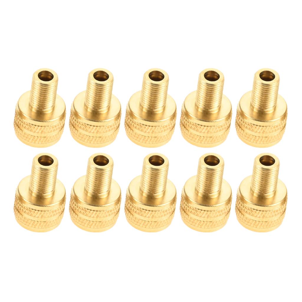 10PCS Brass Large Bore Tire Valve Stem Adapters External Tire Bore Valve Reducer Adapter Connector Good Performance 22mm Length Stem Caps1