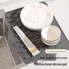 Silicone Non-Slip Heat Resistant Draining Mat with Elevated Slope for Countertops
